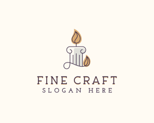 Pillar Candle Decor logo design