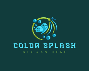 Cleaning Spray Disinfection logo design