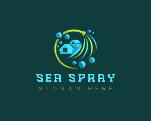 Cleaning Spray Disinfection logo design