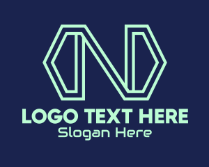 Transfer - Tech Arrow Letter N logo design