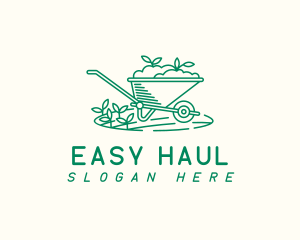 Wheelbarrow Garden Soil logo design