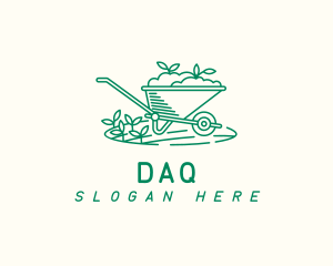Farmer - Wheelbarrow Garden Soil logo design