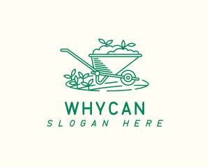 Landscaper - Wheelbarrow Garden Soil logo design