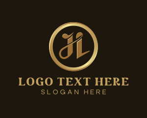 Boutique - Deluxe Letter JL Monogram logo design