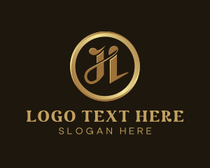Deluxe Letter JL Monogram Logo