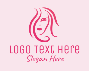 Faminine - Pink Hair & Makeup logo design