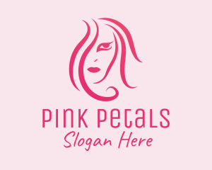 Pink Hair & Makeup logo design