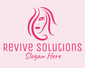 Transformation - Pink Hair & Makeup logo design