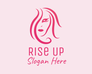 Pink Hair & Makeup logo design