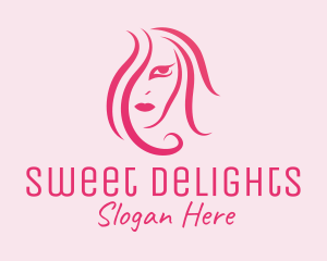 Pink Hair & Makeup logo design