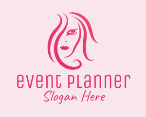 Hair Style - Pink Hair & Makeup logo design