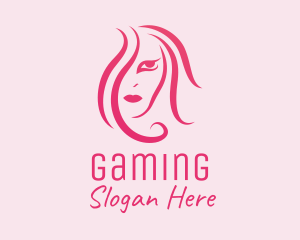 Hair Dresser - Pink Hair & Makeup logo design