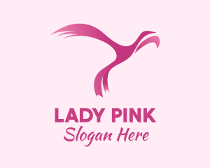 Pink Bird Ribbon logo design