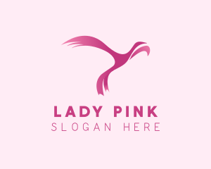 Pink Bird Ribbon logo design