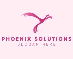 Pink Bird Ribbon logo design