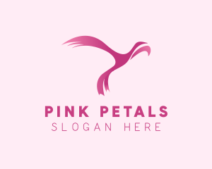 Pink Bird Ribbon logo design