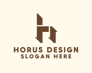 Wooden Chair Letter H logo design