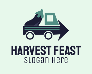 Eggplant Truck Delivery logo design