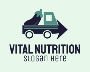 Eggplant Truck Delivery logo design