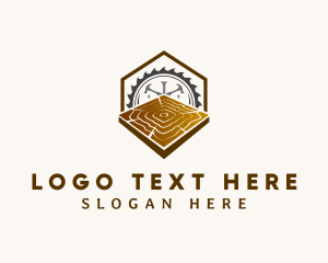 Block - Woodcutting Lumber Block logo design