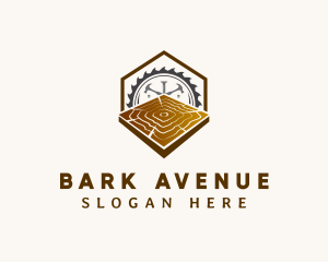 Bark - Woodcutting Lumber Block logo design