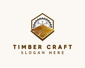 Woodcutting - Woodcutting Lumber Block logo design