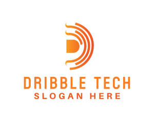 Tech Signal Letter D logo design