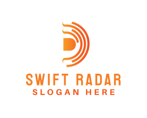 Radar - Tech Signal Letter D logo design