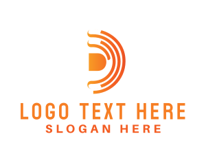 Signal - Tech Signal Letter D logo design