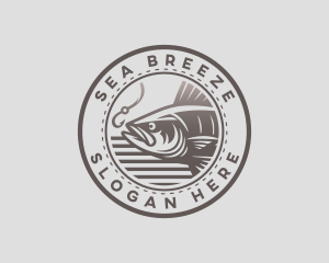 Fish Hook Fisherman logo design