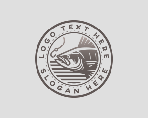 Fish Hook Fisherman Logo