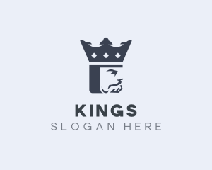 King Medieval Crown logo design