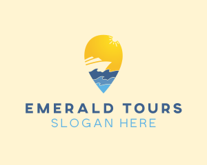 Travel Cruise Ship Tour logo design