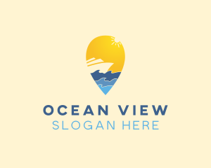 Travel Cruise Ship Tour logo design