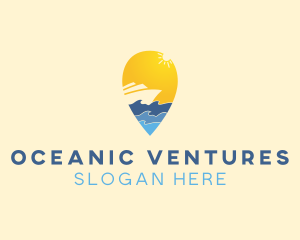 Travel Cruise Ship Tour logo design