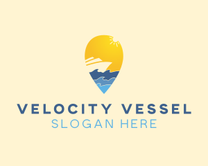 Travel Cruise Ship Tour logo design