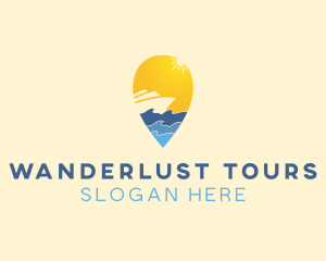 Travel Cruise Ship Tour logo design