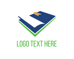 Bookmark - Manual Book Library logo design