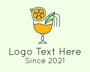 Healthy - Orange Fruit Juice logo design