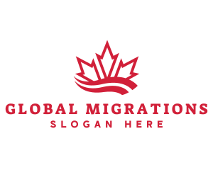 Immigration - Canadian Maple Leaf logo design