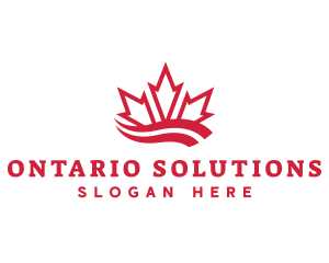 Ontario - Canadian Maple Leaf logo design