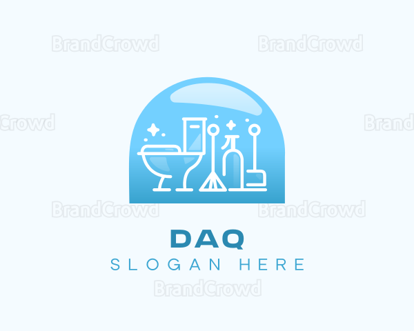 Sanitary Housekeeper Cleaning Logo