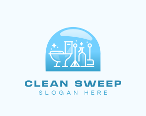 Sweep - Sanitary Housekeeper Cleaning logo design