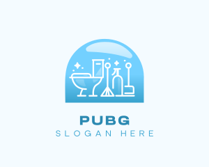 Mop - Sanitary Housekeeper Cleaning logo design