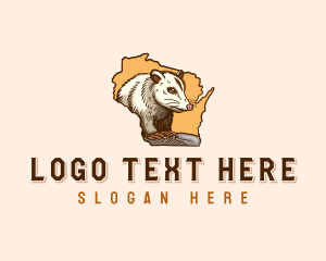 Wild - Wisconsin Opossum Wildlife logo design