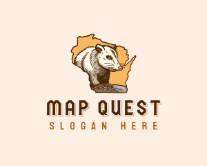 Wisconsin Opossum Wildlife logo design