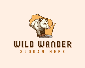 Wisconsin Opossum Wildlife logo design