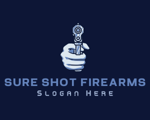 Blue Gunpoint Firearm logo design