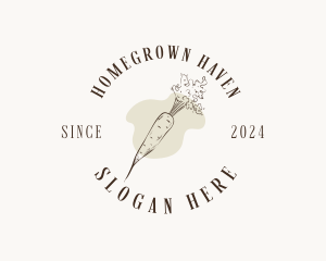 Homegrown Organic Carrot logo design