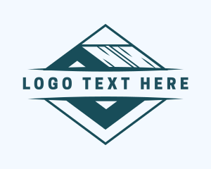 Rooftop - Abstract Diamond Roof logo design